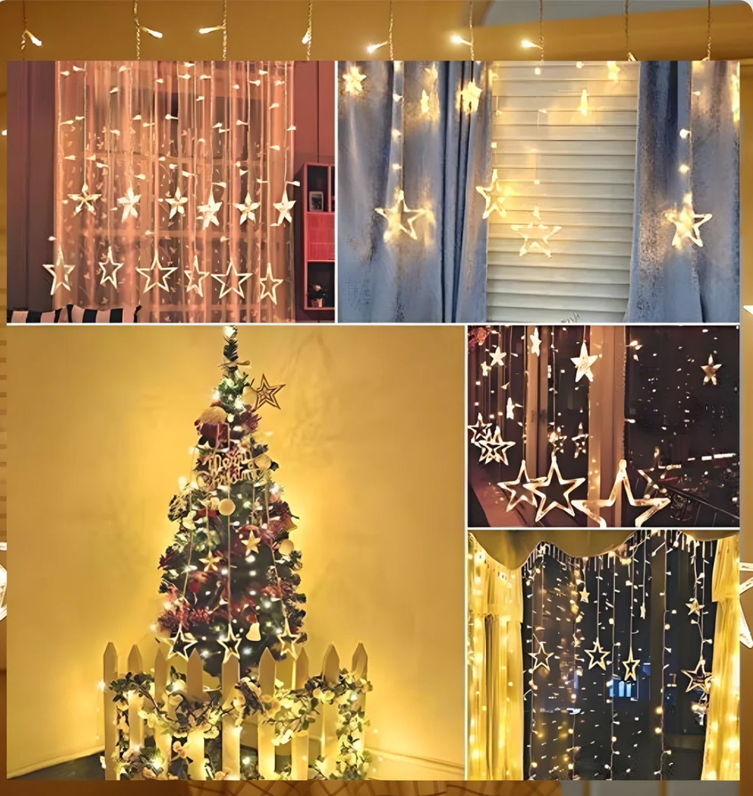 Serial String Star Lights for Decoration
